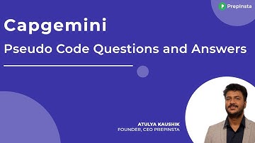 Capgemini Pseudo Code Questions and Answers