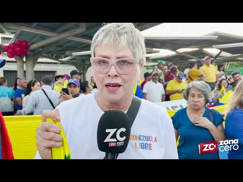 Venezolanos en Barranquilla protestaron en la Plaza de la Paz