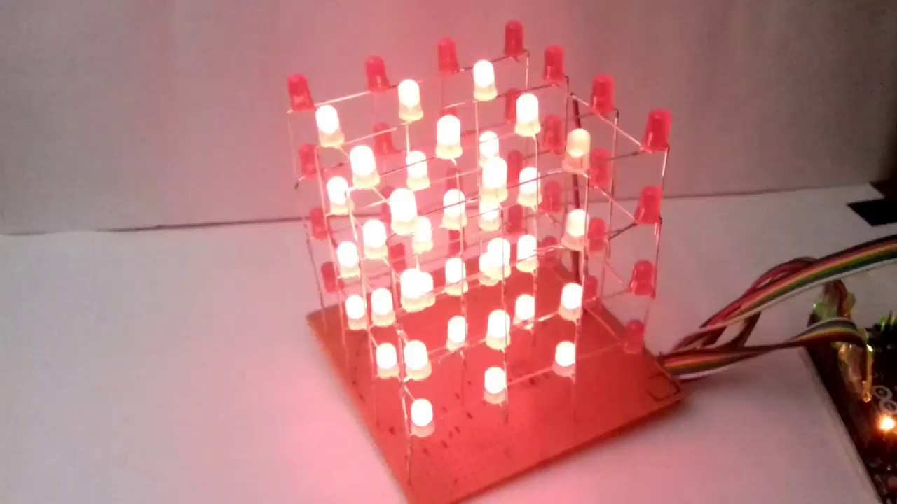 4x4x4 led cube YouTube