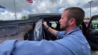 How to Remove Top from 2021 Jeep Wrangler * Soft Top * screenshot 3