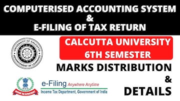 Computerised Accounting System and E-Filing | Complete Marks Distribution | Calcutta University