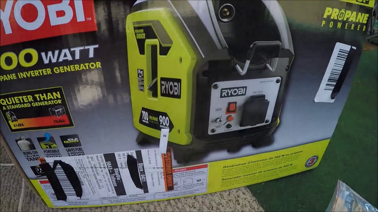 ryobi 900 starting watt propane powered inverter generator
