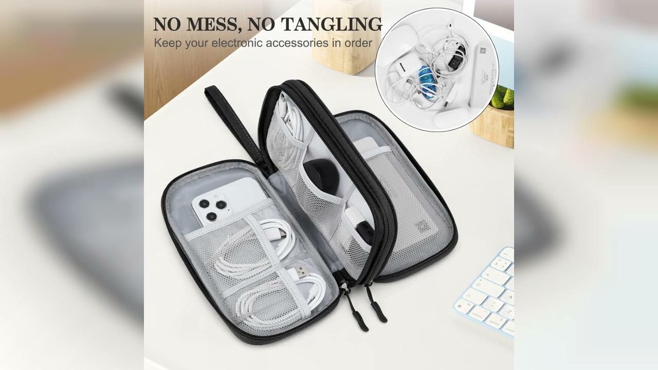 Review: FYY Electronic Organizer, Travel Cable Organizer Bag Pouch Electronic Accessories Carr...