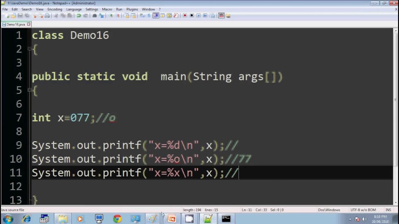 Lecture 11 printf method in java (in hindi) part-3 - YouTube