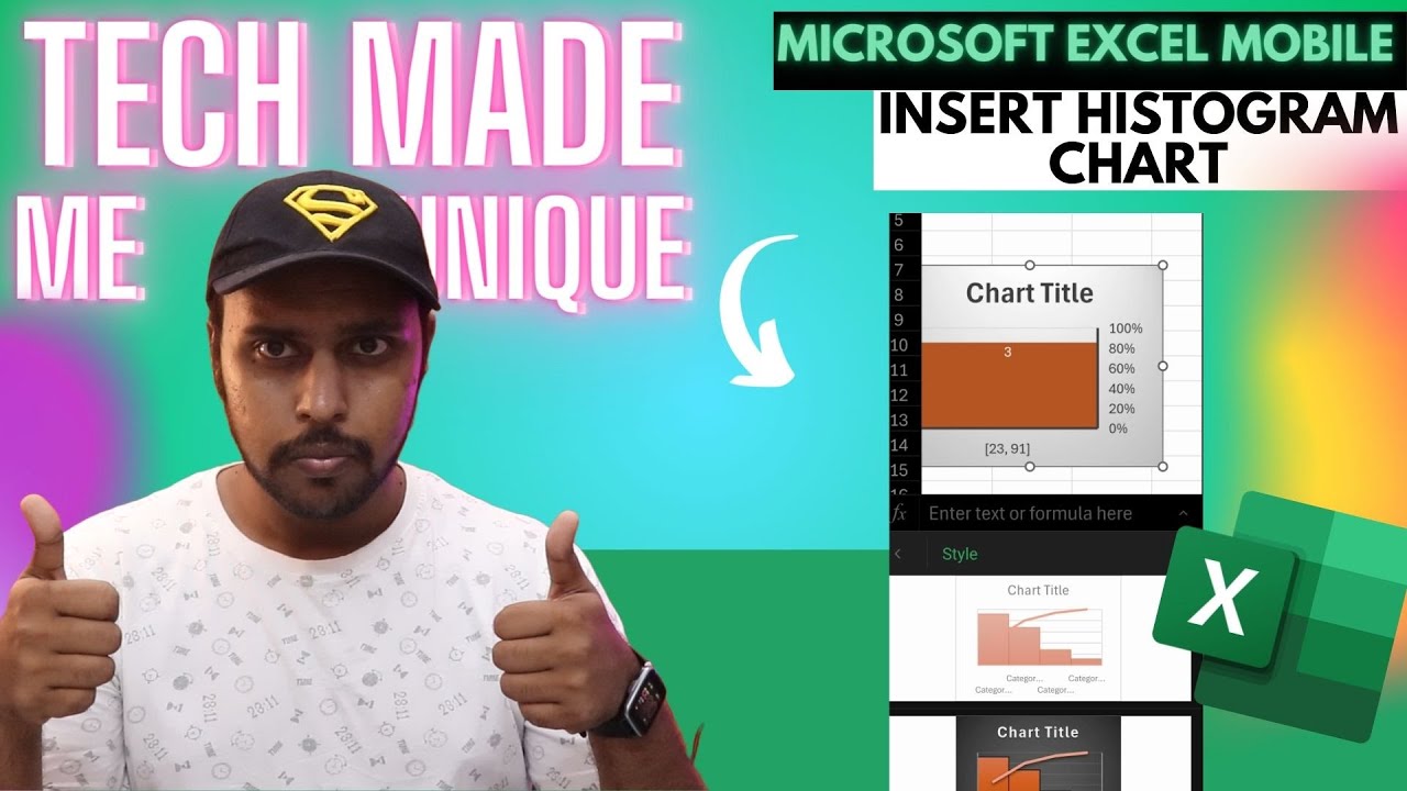 How to insert histogram chart in Microsoft excel mobile | insert ...