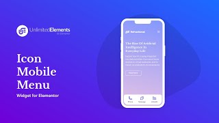 Icon Mobile Menu Widget for Elementor screenshot 1