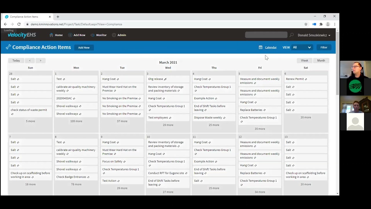 EHS Compliance Calendar YouTube