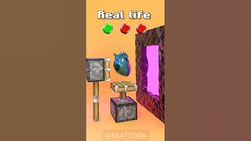 Minecraft vs Real Life in Nether 3D Animation🔥🔥😱