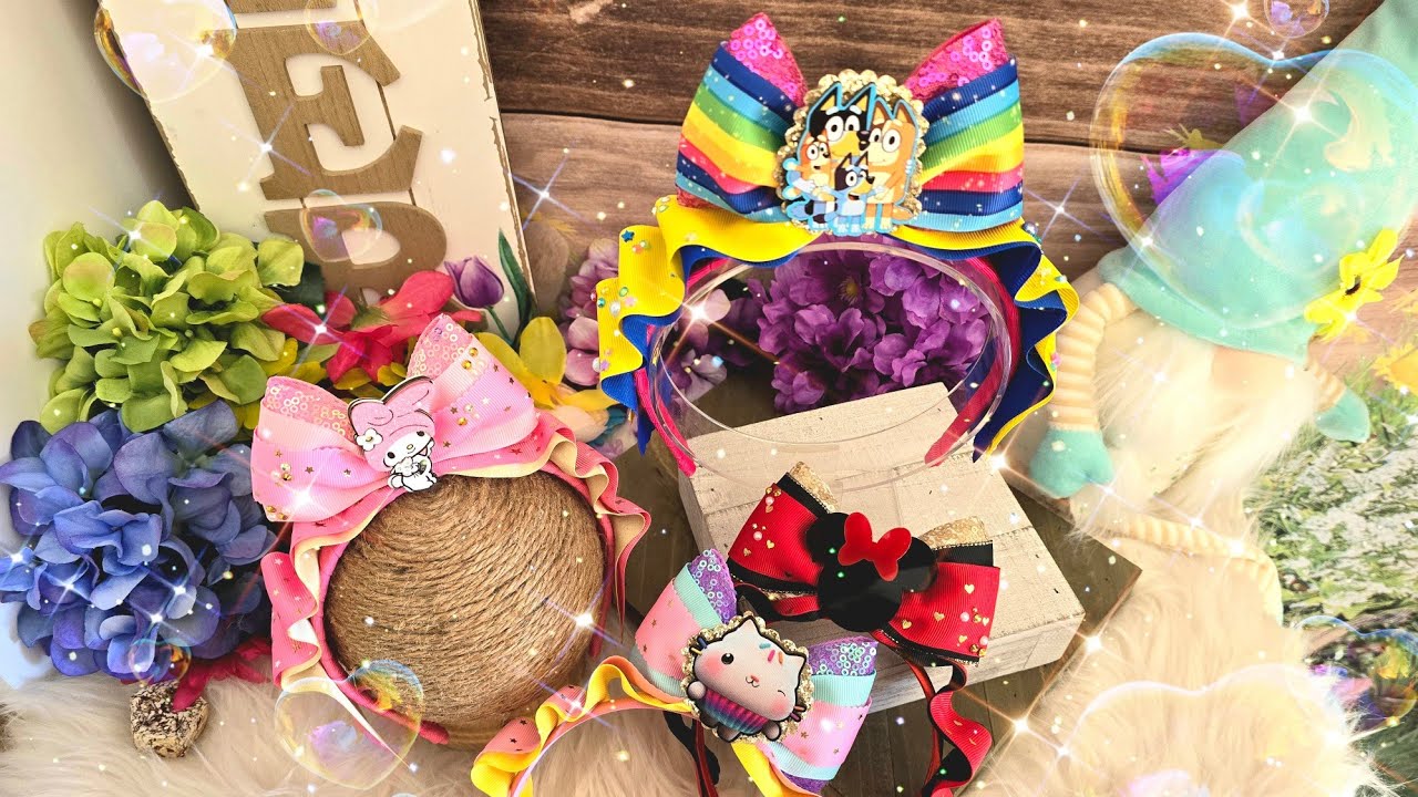 diadema de moño con colitas