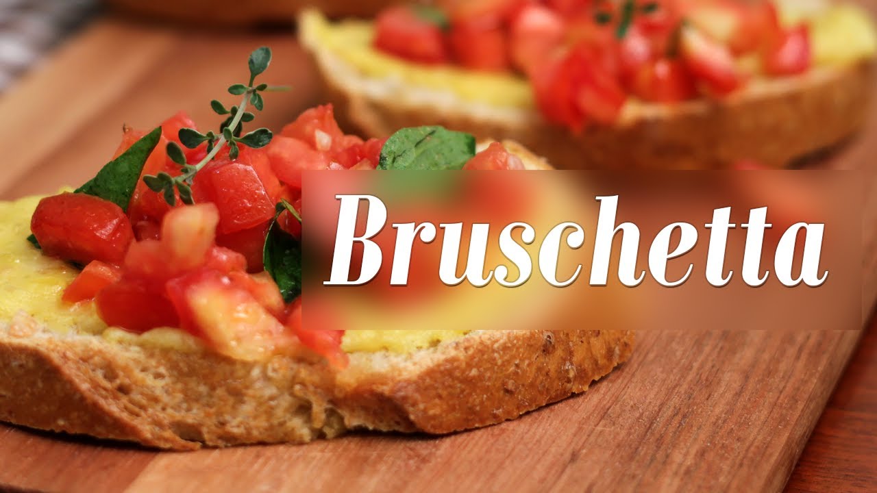 Como fazer Bruschettas com "Queijo" vegetal - YouTube