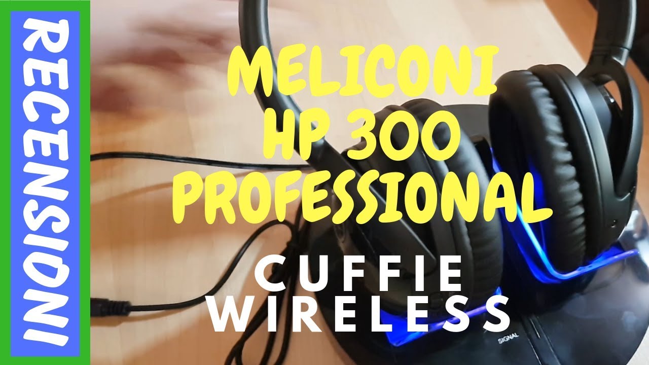 Meliconi HP 300 Professional - Cuffie Stereo Wireless con base di ricarica  - YouTube