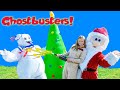 Assistant and Santa Hunt for Marshmallow Man in Ghostbusters Afterlife