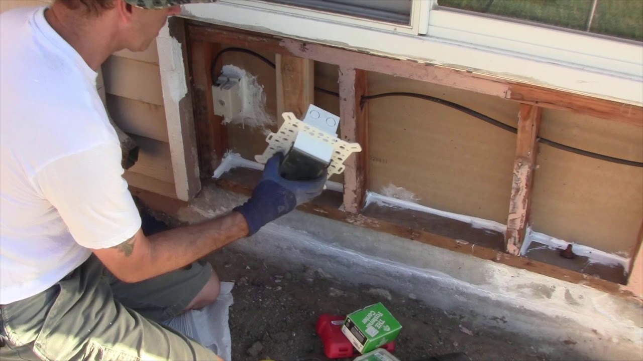 Stucco Repair Series Part 3 Installing an Exterior Outlet for New