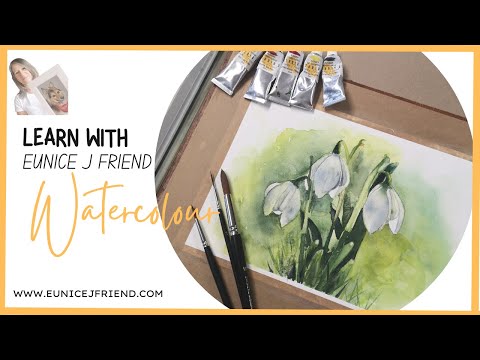 Snowdrop Watercolour Tutorial Timelapse