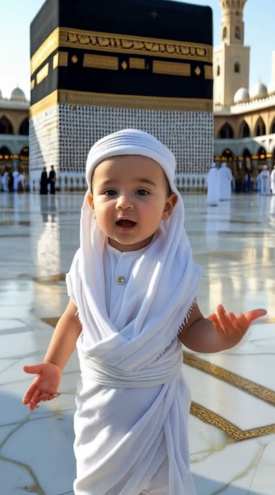 Mashallah! Cute Baby Boy Chants 'Labbaik Allahumma Labbaik' 🕋 | Hajj Journey for Kid | Islamic Video