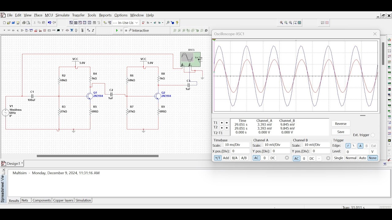How to make RC coupled two stage BJT amplifier || 2 stage BJT Amplifier ...