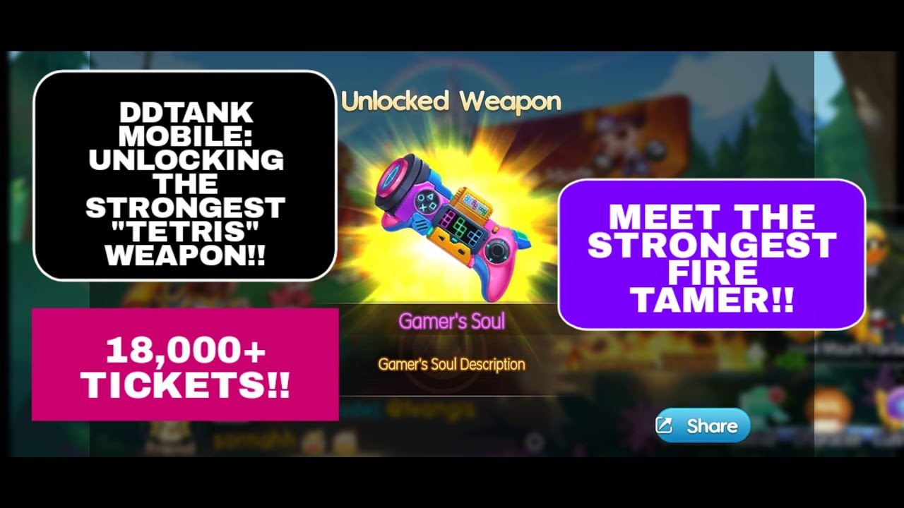 DDTANK MOBILE: UNLOCKING 18K TICKETS "TETRIS" THE STRONGEST WEAPON OF ALL?!! MEET THE FIRE TAMER!!