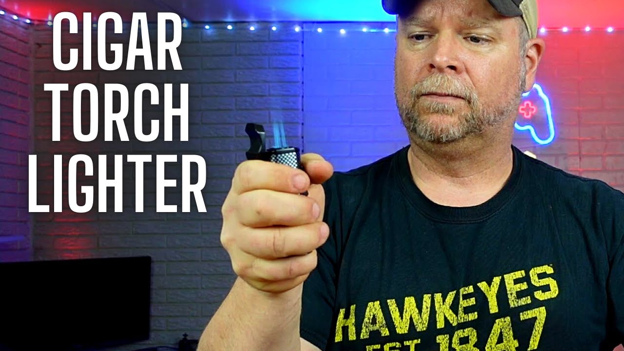 Triple Jet Flame Torch Cigar Lighter with Cigar Punch