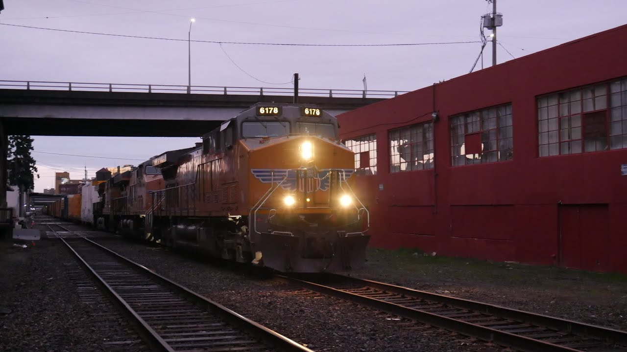Union Pacific 6178 manifest in the alley on SE Hawthorne Blvd in Portland OR