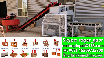QT5-10 (SYN5-5) full automatic hydraulic clay interlock brick machine, lego block production line