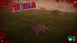 THE ISLE - Дьяблоцератопс надавал поджопников Спинозавру!