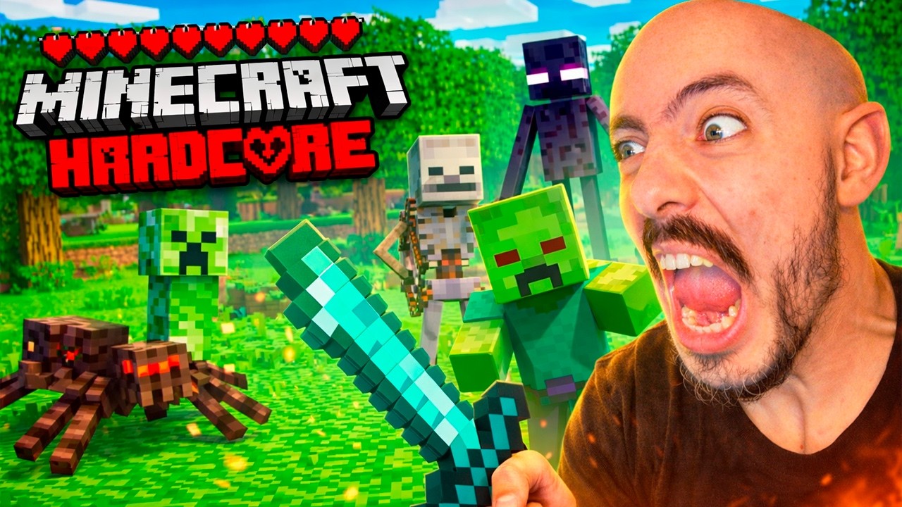 EXPERTO en MINECRAFT juega minecraft HARDCORE y sale mal