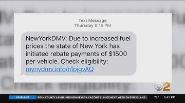 New York DMV warning about new text phishing scam