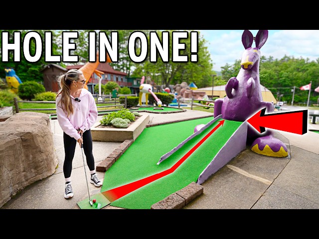 We Found an AWESOME Old School Mini Golf Course! class=