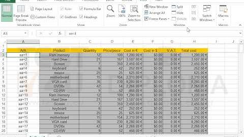 Freeze panes in the active spreadsheet for the first two rows.