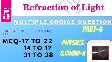 CHAP-5||Refraction Of Light||M.C.Q||physics||Page No.252,253,256,262 & 263||CHEM FOCUS POINT||PART-4
