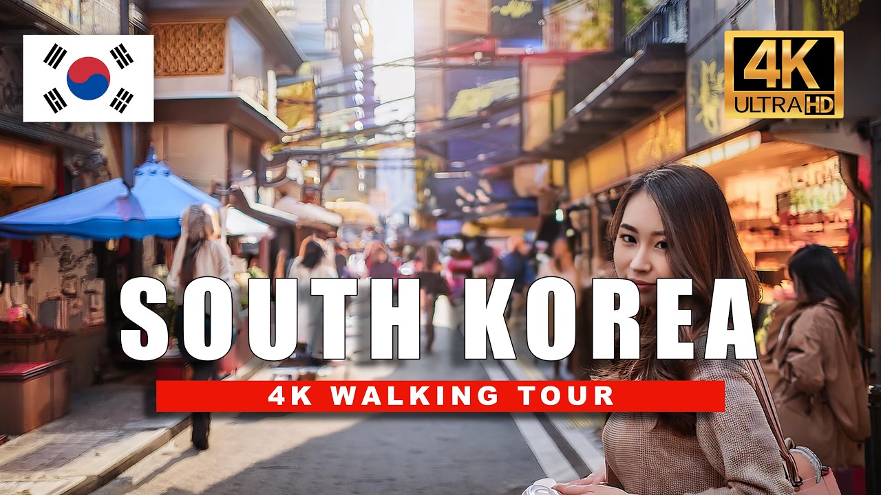 Seoul, दक्षिण कोरिया | Stunning | पैदल यात्रा 4K