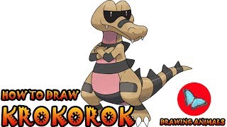 How To Draw Krokorok Pokemon | Drawing Animals