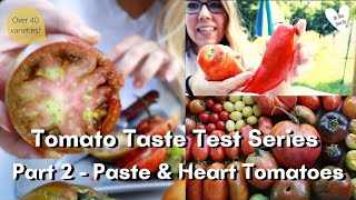 Tomato Taste Test Series (Over 40 varieties!) | Part 2 Paste & Heart Tomatoes