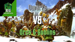 Warhammer Fantasy 6th Edition Battle Report. Dwarfs vs Orcs & Goblins
