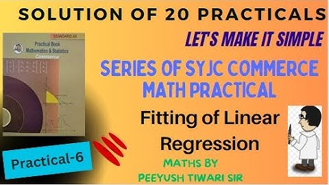 Class 12th|20 Maths Practical Solution|Fitting of Linear Regression-Part 6|HSC #class12thmaths