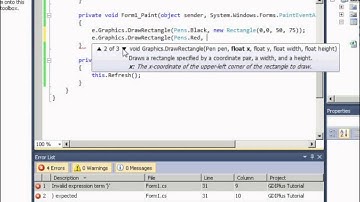 C# GDI+ Graphics Tutorial 1 Setup and Rectangles