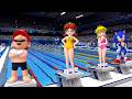 【マリオ&ソニック東京2020オリンピック】水泳レース!マリオ、ピーチ、ルイージ、ヨッシー、ソニック参戦!