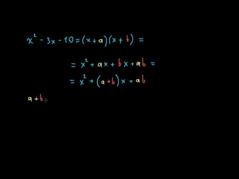 კვადრატული გამოსახულების (x+a)(x+b) სახით დაშლა