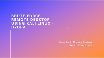 Brute-Force - Hydra - RDP