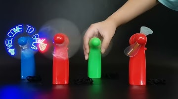 Luminius Battery Powered Multicolor Advertising Led Message Fans | LED Display Fan | GFLAI