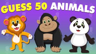 Guess the 50 Animals in 3 Seconds | Animal Silhouettes Animal Sounds | Quiz for Kids | Cute Animals