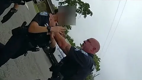 POLICE 👮 officer (sergeant) Grabbing FEMALE officer by her throat! shows bodycam footage!