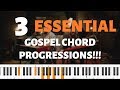 3 BASIC GOSPEL CHORD PROGRESSIONS | Beginners Piano Tutorial