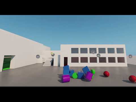 UNIGINE 2 physics engine drop test for uniform weight object
