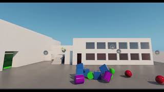 UNIGINE 2 physics engine drop test for uniform weight object