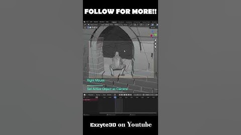 How to set multiple camera angles in one scene - blender tutorial #shorts