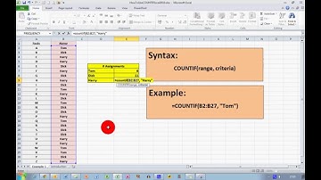 How To... Use the COUNTIF statement in Excel 2010