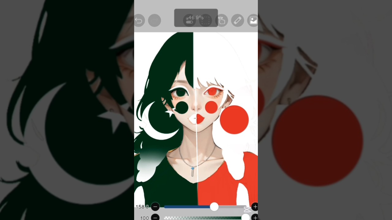 anime🇵🇰 💚 🇯🇵 ❤️hair colour art#anime #drawing #asmr #viral #shorts