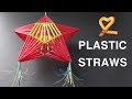 Diy Christmas ornaments with straws - Xmas lantern Parol made of Plastic Straw