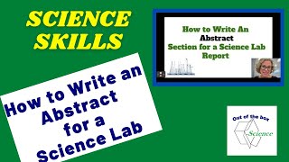 How to write an abstract for a science lab report  - lab report help